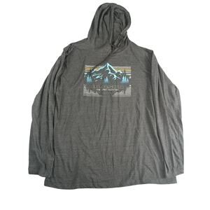 Alaska The Last Frontier Prairie Mountain Hoodie Mens XL Gray Lightweight Comfy